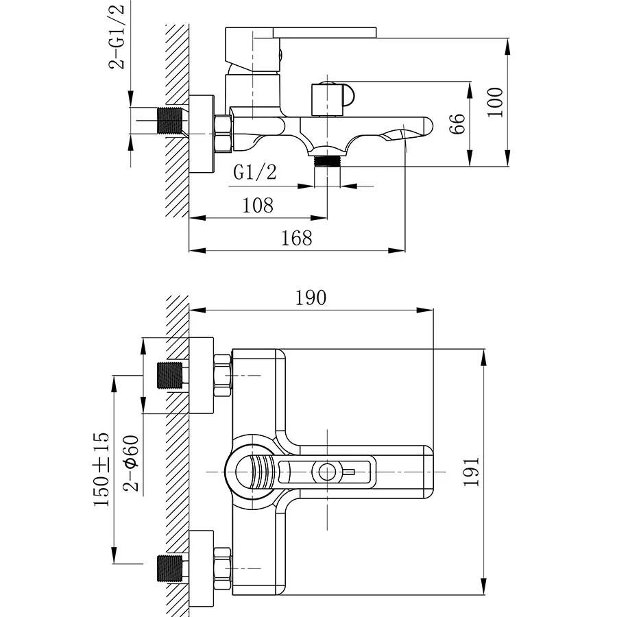 Bộ vòi sen nóng lạnh Eurolife màu Grey mới lạ mắt EL-GRAY 01