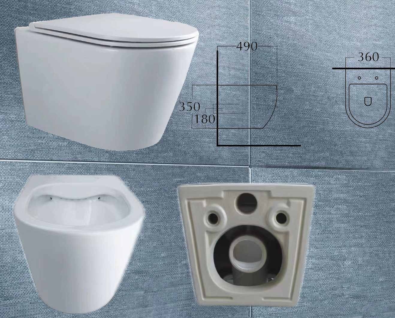BỒN CẦU TREO TƯỜNG EUROVINTO CAO CẤP MÃ 0124
