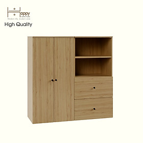 [Happy Home Furniture] SCANDINA, Tủ quần áo 2 cánh mở - 2 ngăn kéo ,120cm x 42cm x 120cm ( DxRxC), TCM_094