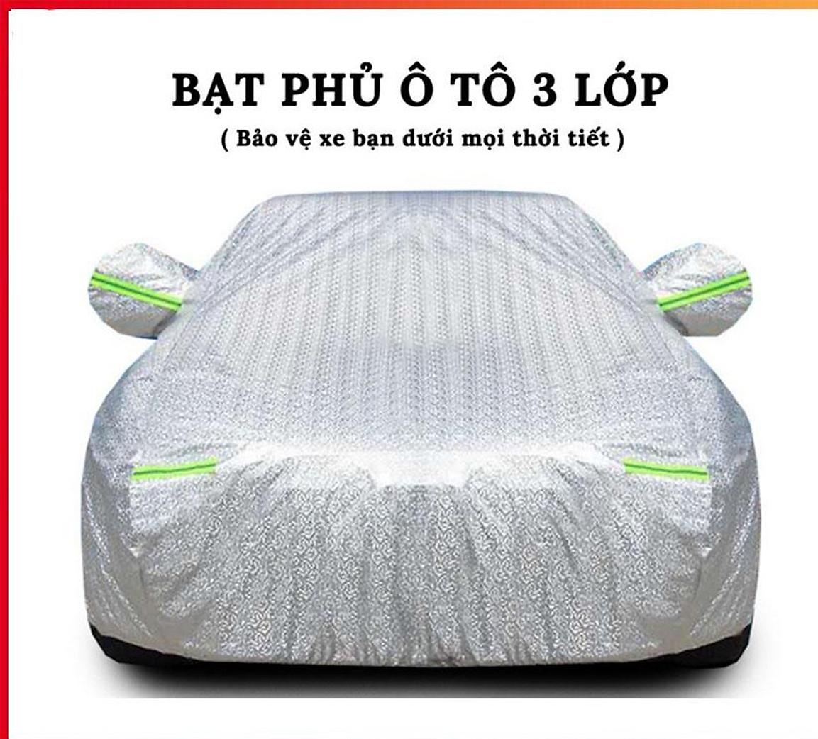 Bạt Trùm Che Phủ ô tô 3 lớp tráng Nhôm Chống Xước, Chống Nắng, Chống Mưa - Hàng loại dầy cao cấp