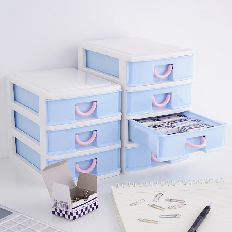 Kệ mỹ phẩm, hộp đựng phụ kiện mini để bàn có ngăn kéo 5 tầng chắc chắn ( tặng kèm hình dán dễ thương) - HENRYSA
