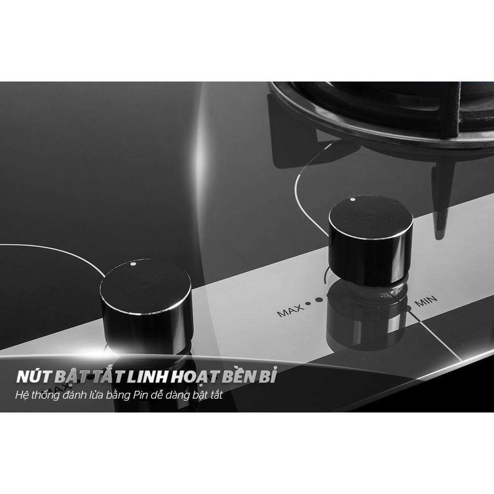 Bếp gas âm kính Sunhouse SHB8836, Mặt kính cường lực siêu bền, Có cảm biến tự động ngắt gas, Hàng chính hãng - Bảo hành 24 tháng tại nhà