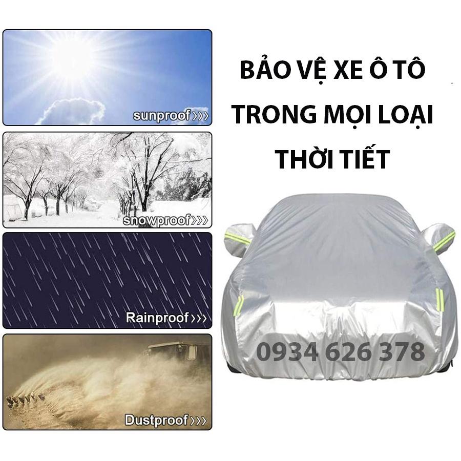 Bạt phủ xe ô tô Hyundai Kona 3 lớp tráng bạc thông minh, chất liệu vải dù oxford cao cấp, áo chùm bảo vệ xe 4,5,7 chỗ