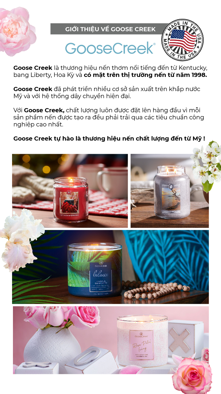 Nến ly 3 bấc Aromatherapy Goose Creek (411g) - Citrus & Basil