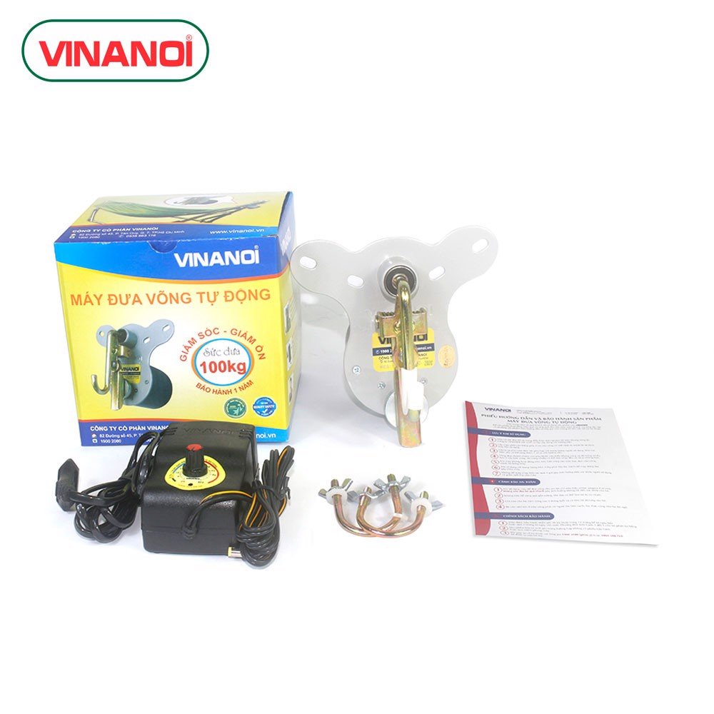 Máy đưa võng em bé VINANOI - Vn365N sức đưa 100kg Giảm Sốc Giảm Ồn Đưa được cho cả Mẹ và Bé