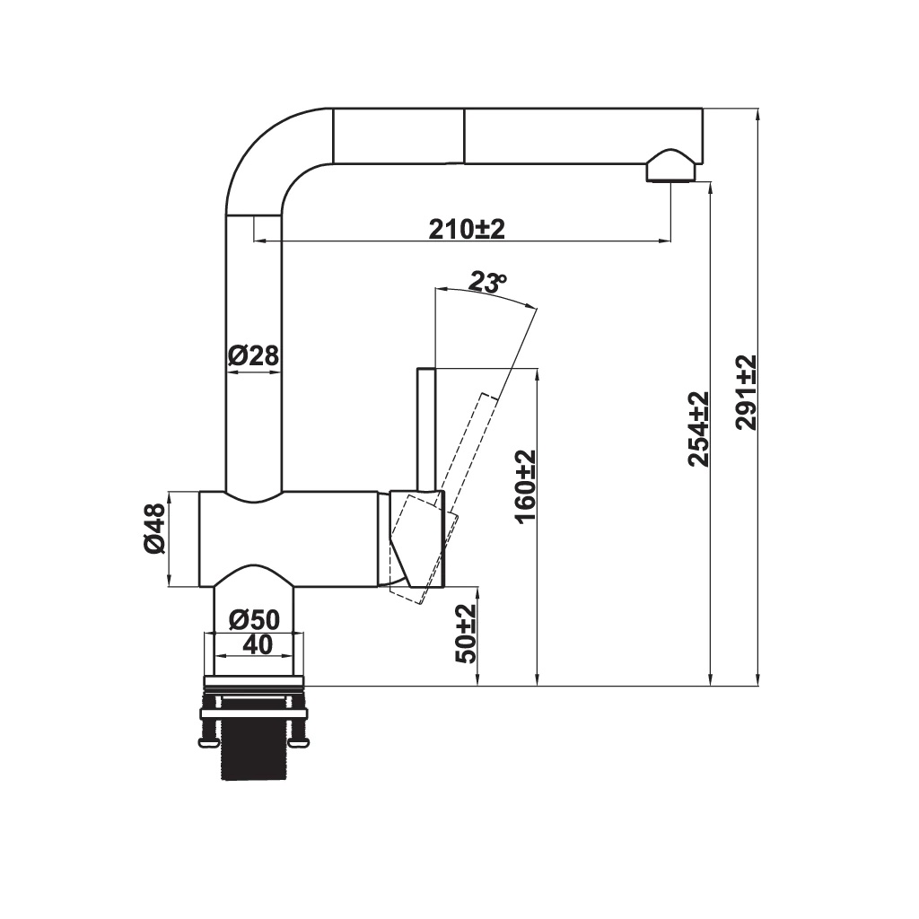 Vòi rửa chén Hafele HT21-CH1P254 577.55.200 - Hàng Chính Hãng