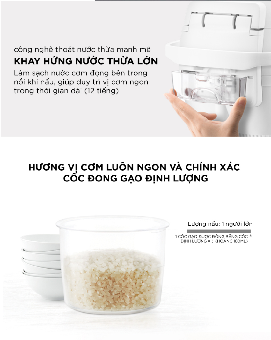 Nồi cơm điện nắp gài Cuckoo CR-1001V/RDWH, 1.8L, Hàng chính hãng - Bảo hành 24 tháng