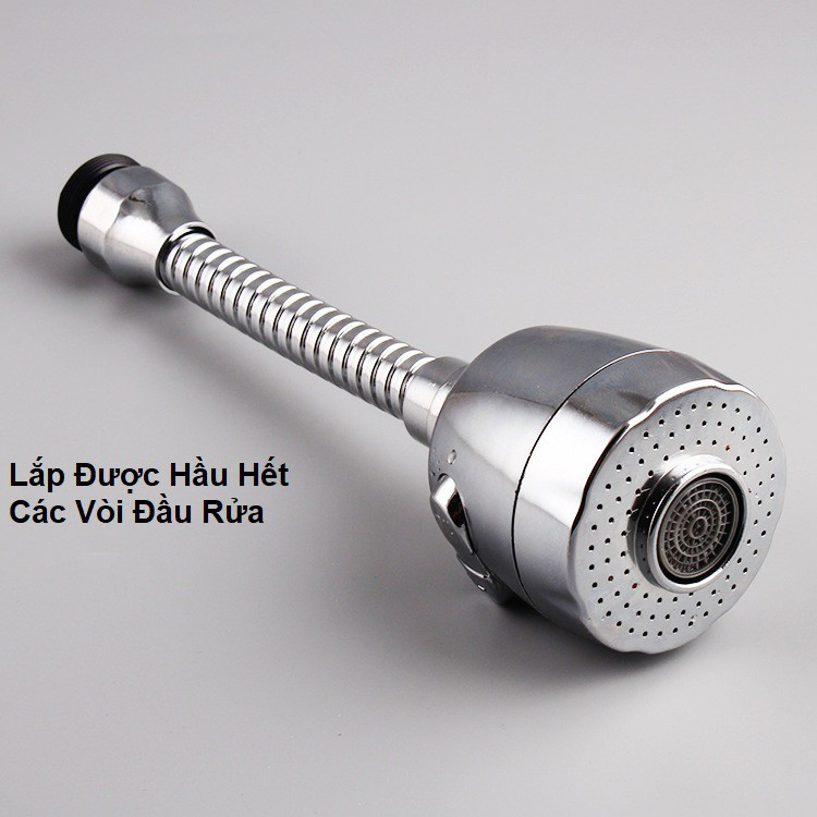Vòi Rửa Chén Bát Tăng Áp Nhựa Mạ Điện Nối Dài 2 Chế Độ Nước Xoay 360 Độ Tiết Kiệm Nước , Không Rỉ Sét Thân Vòi Dài Xoay Chuyển Linh Hoạt, 2 Chế Độ Nước Tiện Dụng