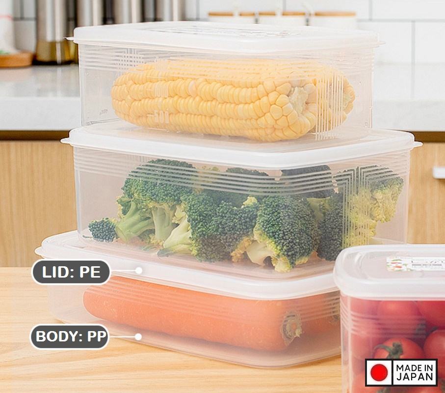 Hộp nhựa Nakaya 3L bảo quản thức ăn trong tủ lạnh, có nắp mềm - Hàng nội địa Nhật Bản