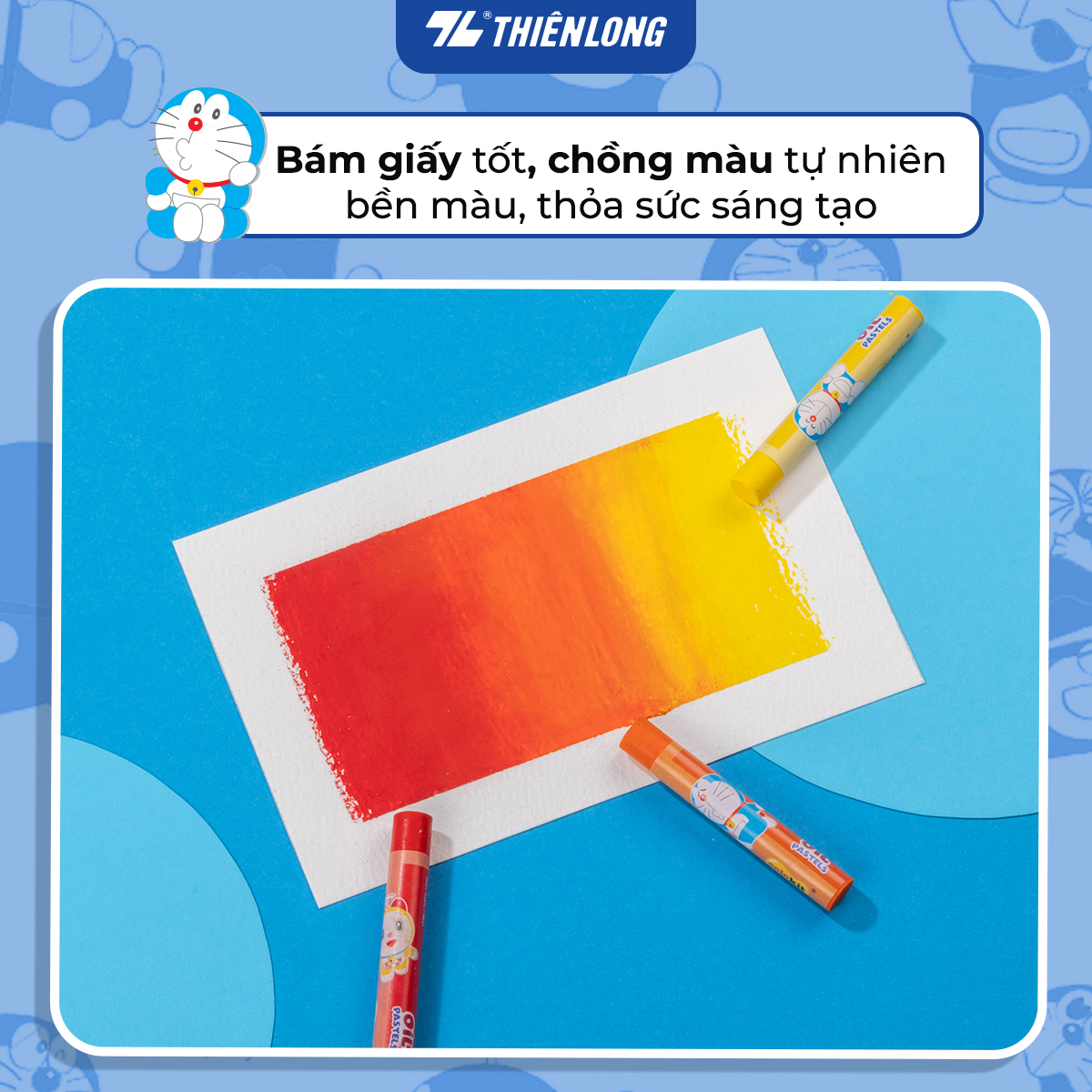 Bút sáp dầu màu Pastel Thiên Long Colokit Doraemon OP-C08/DO