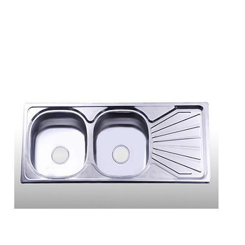Bộ Chậu Rửa Chén Bát Inox 304 Có Chân HWATA 2 Hộc 1 Bàn - Hàng Chính Hãng nhiều kích thước
