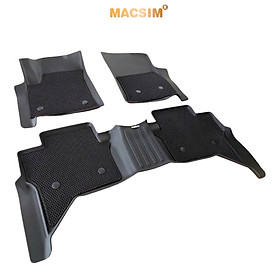 Thảm 2 lớp (sd3) dạng lưới lục giác cho Toyota Hilux 2015-2025 bề mặt cao su siêu sạch nhãn hiệu Macsim