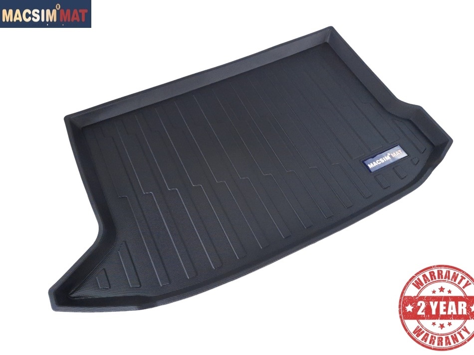 Thảm lót cốp xe ô tô Hyundai Kona 2018-đến nay nhãn hiệu Macsim chất liệu TPV cao cấp màu đen (DT007-1)