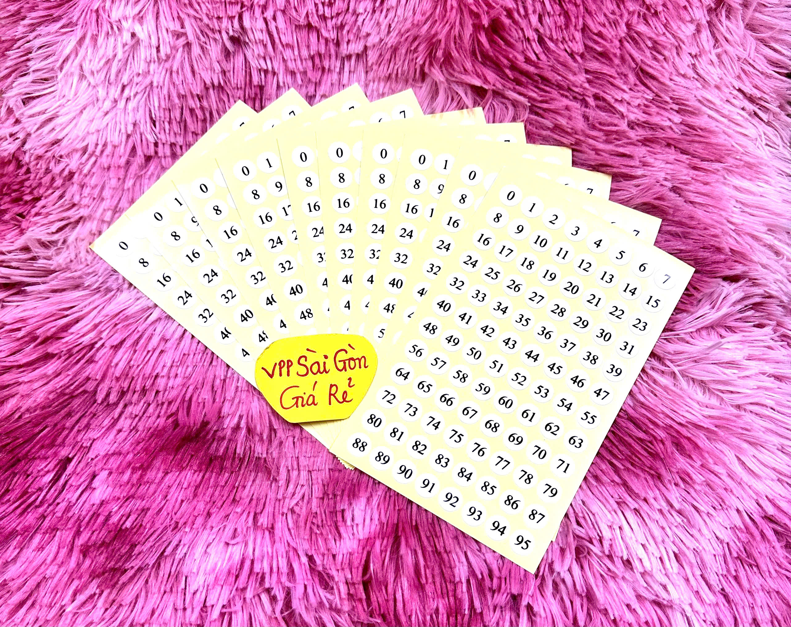 Xấp 10 Tờ Decal Tomy Số Thứ Tự Từ 0-95