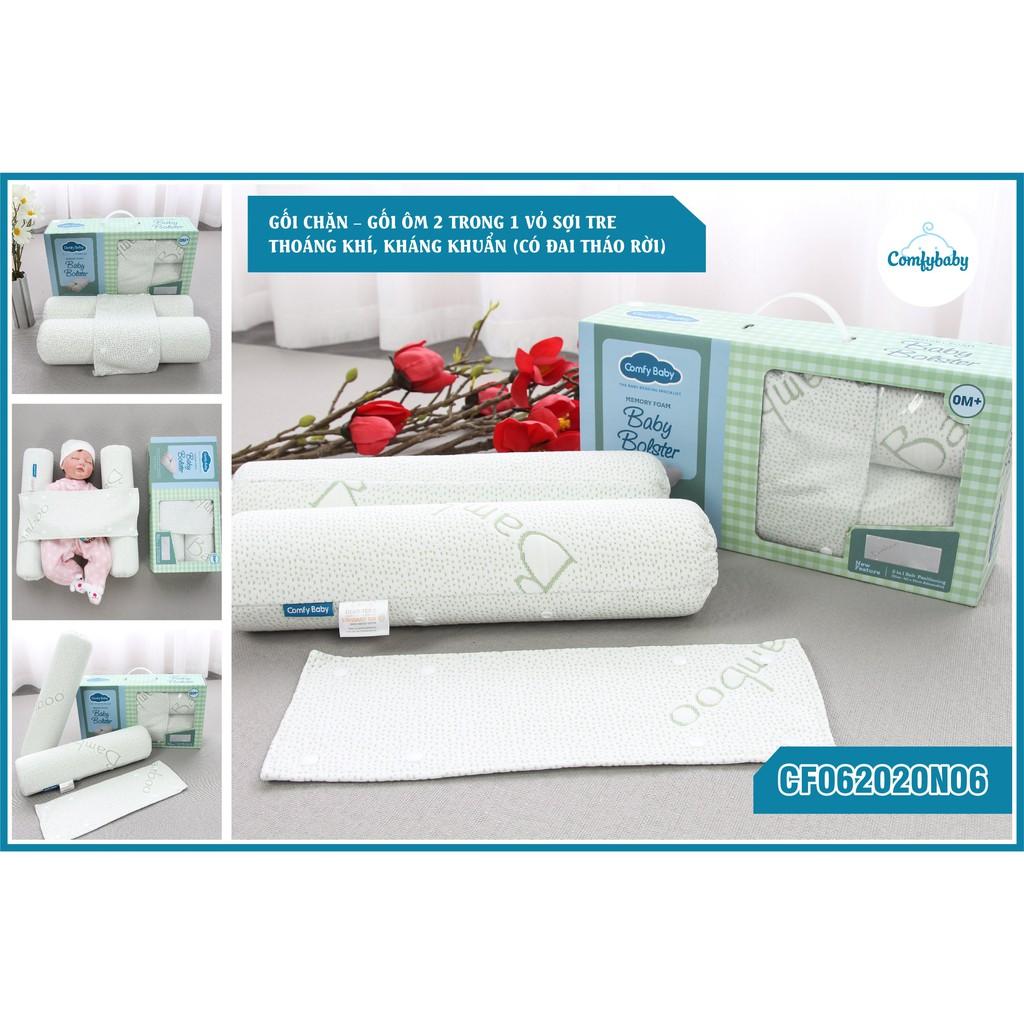 Gối chặn cho bé vải sợi tre bamboo kháng khuẩn cho bé Comfybaby CFN02
