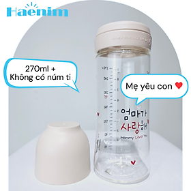 Bình sữa Haenim Nothing All-in-one PA 270ml -  Hàng chính hãng có tem bảo đảm