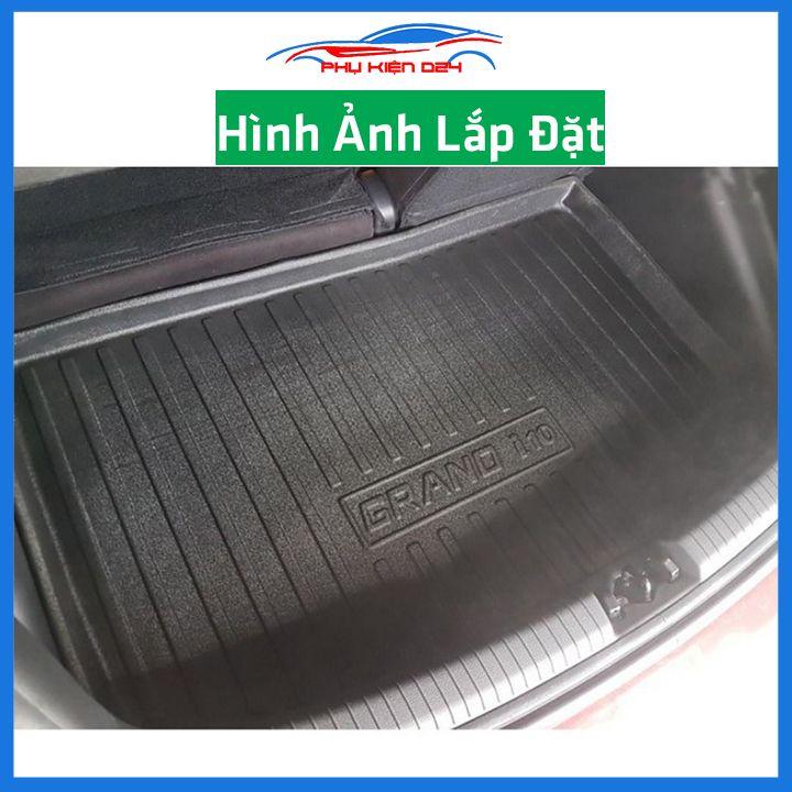 Thảm nhựa lót cốp Hyundai i10 Hatback 2014-2015-2016-2017-2018-2019-2020-2021 nhựa dẻo dày dặn đàn hồi tốt