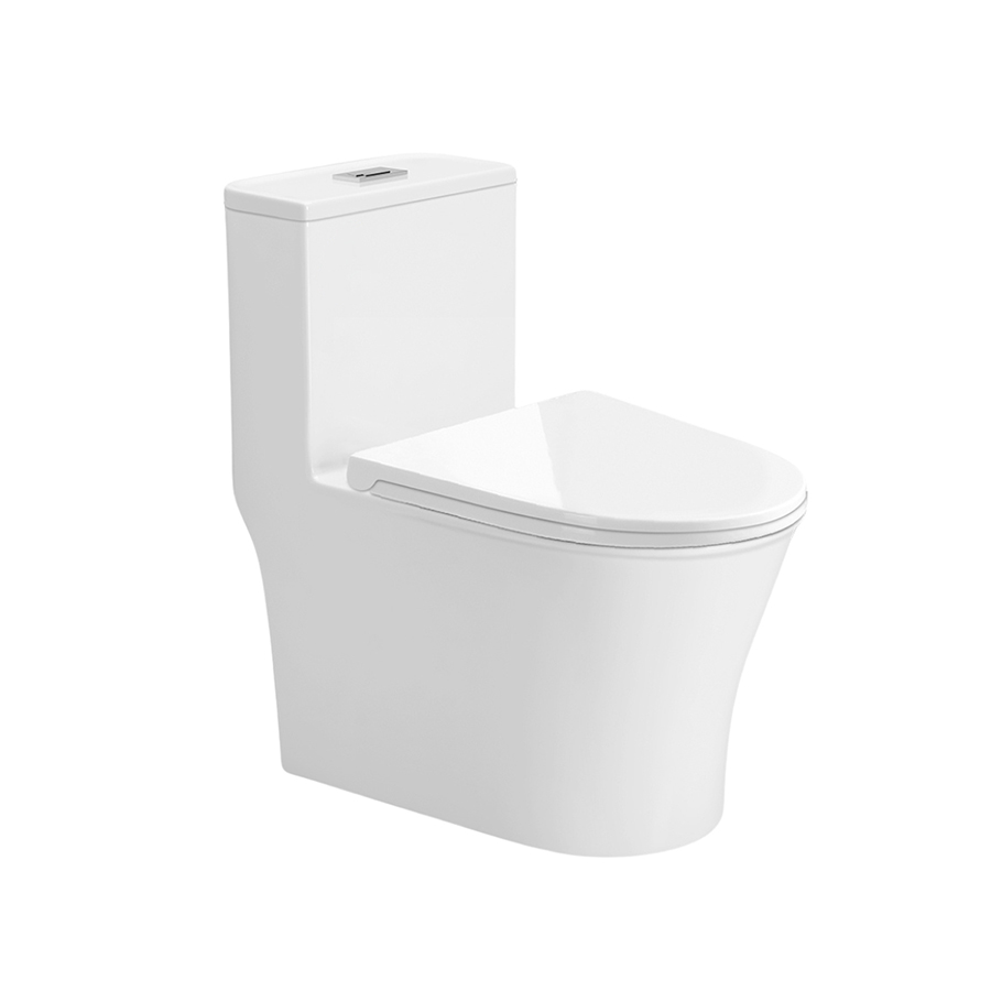Bồn cầu một khối TUSLO COC6830 xoáy lỗ đôi 2 tia đẩy thẳng cuốn trôi mọi chất bẩn bám - Hoa Sen Home - Hàng chính hãng