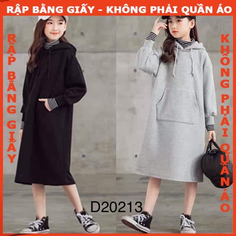 Rập giấy A0 R427- đầm hoodie cho bé (BẢN VẼ)