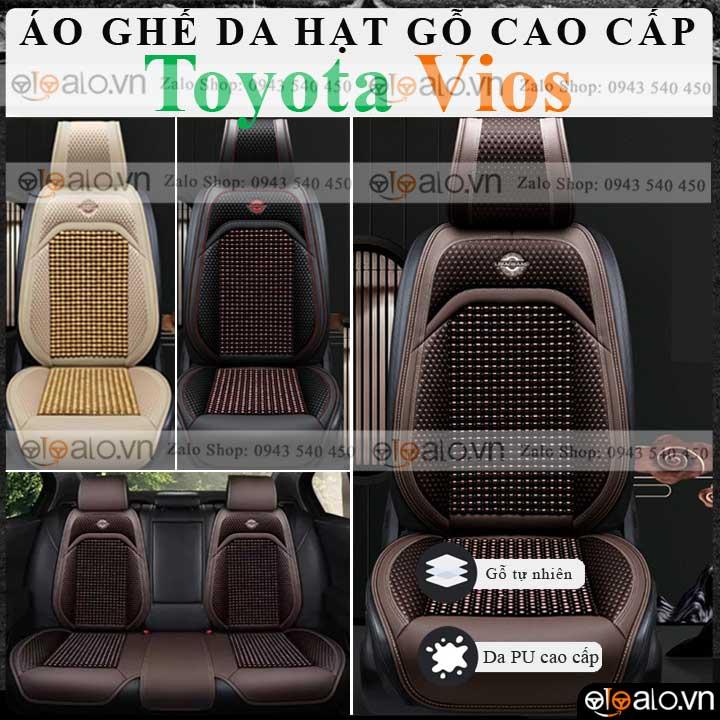 Áo trùm lót bọc ghế da xe ô tô Toyota Vios da hạt gỗ tự nhiên CAO CẤP