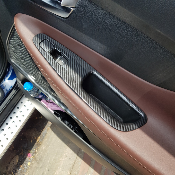 Ốp nội thất vân Carbon cho Hyundai Santafe 2019 - 2020 Cao cấp