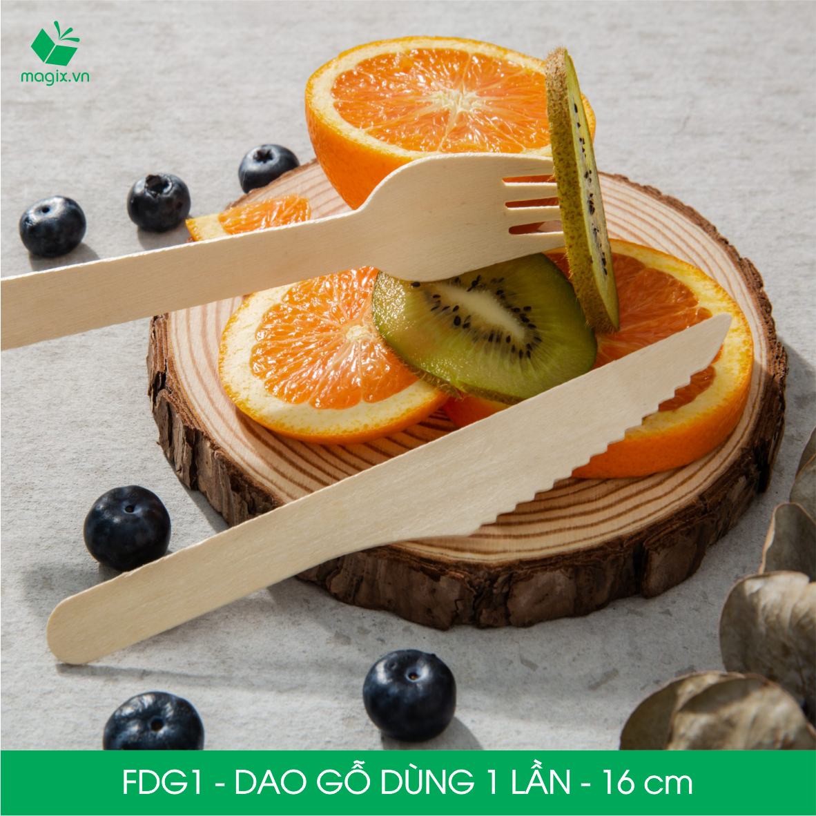 FDG1 - Combo 200 Dao gỗ dài 16 cm dùng 1 lần tiện lợi thân thiện môi trường