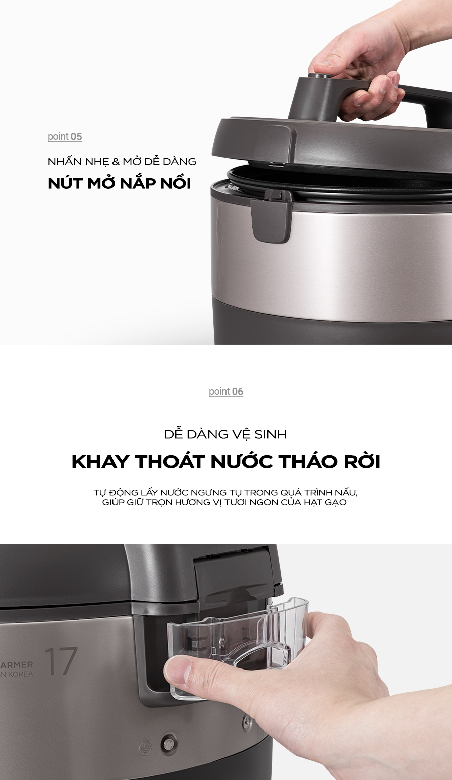 Nồi Cơm Điện Cuckoo 3.0 lít CR-1755- Lòng nồi chống dính- Hàng chính hãng Cuckoovina- Bảo hành 2 năm