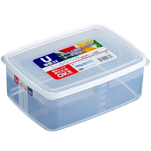 Hộp nhựa Nakaya 3L bảo quản thức ăn trong tủ lạnh, có nắp mềm - Hàng nội địa Nhật Bản