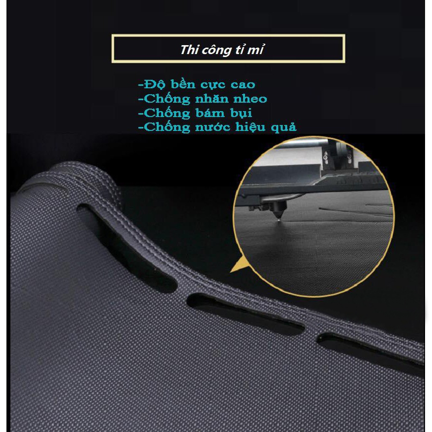Thảm Taplo Hyundai Accent 2017-2023 loại da dày cao cấp 3 lớp chống trượt Da Carbon đen