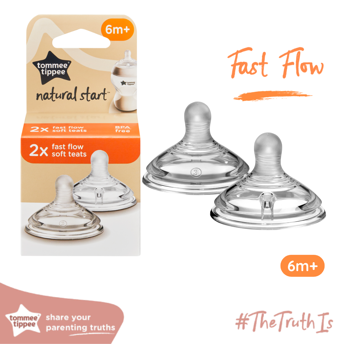 COMBO Bình Sữa PPSU Ty Siêu Mềm Tự Nhiên Tommee Tippee 260ml Hoạ Tiết & Núm Ty Silicon Thay Thế 6M+