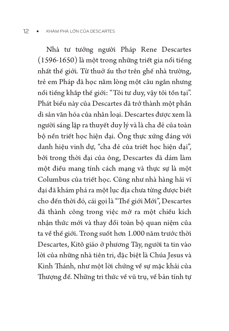 Những Nhà Tư Tưởng Lớn - Descartes Trong 60 Phút - Vanlangbooks