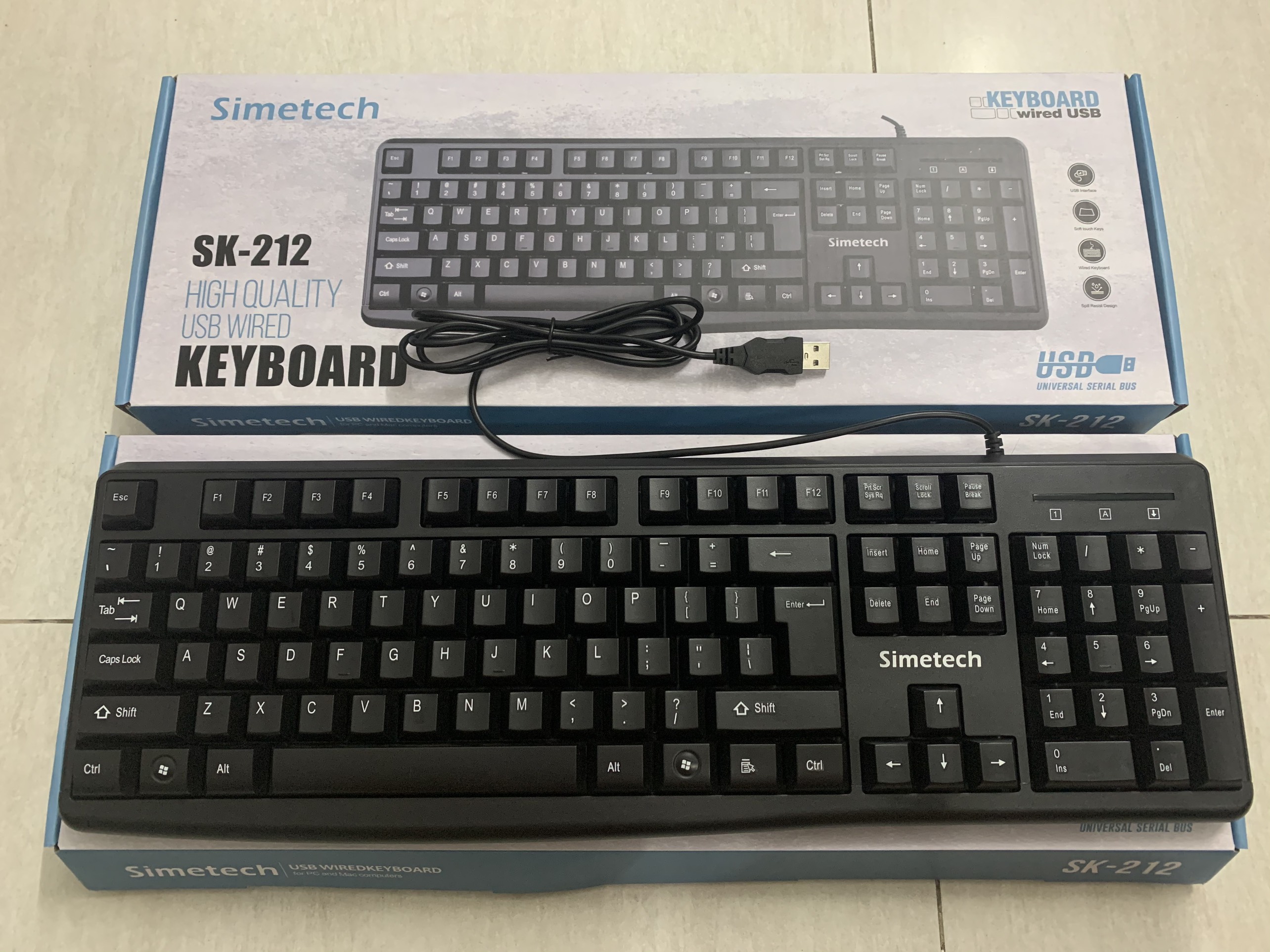 Bàn phím SIMETECH SK212 siêu bền - hàng chính hãng