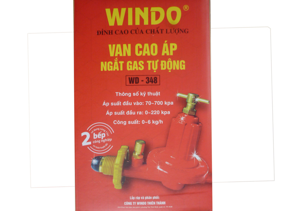 Van gas cao áp cao cấp WINDO dùng cho bếp công nghiệp (bếp khè)- Hàng chính hãng