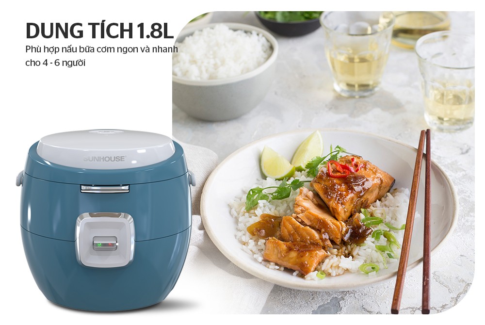Nồi cơm điện 1.8L SUNHOUSE SHD8662 - Hàng chính hãng