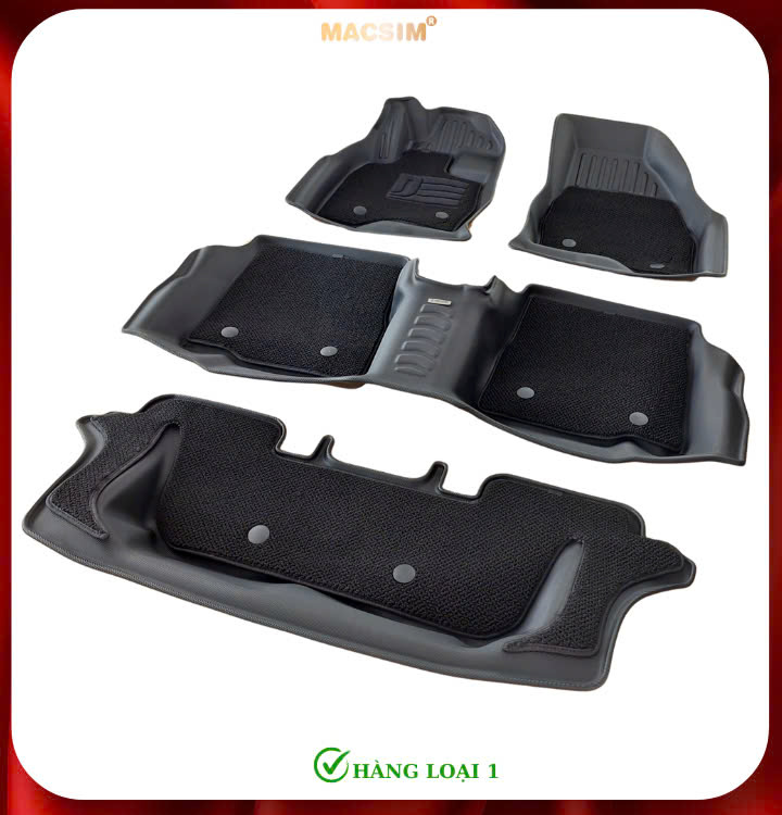 Thảm lót sàn ô tô 2 lớp cao cấp dành cho xe Ford Explorer 2011-2019 nhãn hiệu Macsim chất liệu TPV