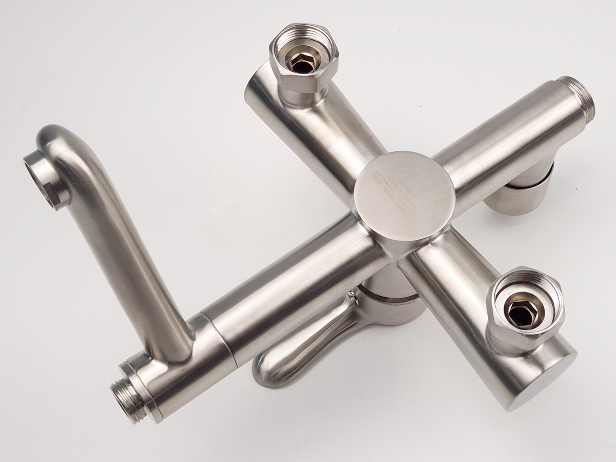 Bộ sen cây tắm đứng nóng lạnh Inox SUS 304 Eurolife EL-S917 (Trắng vàng)