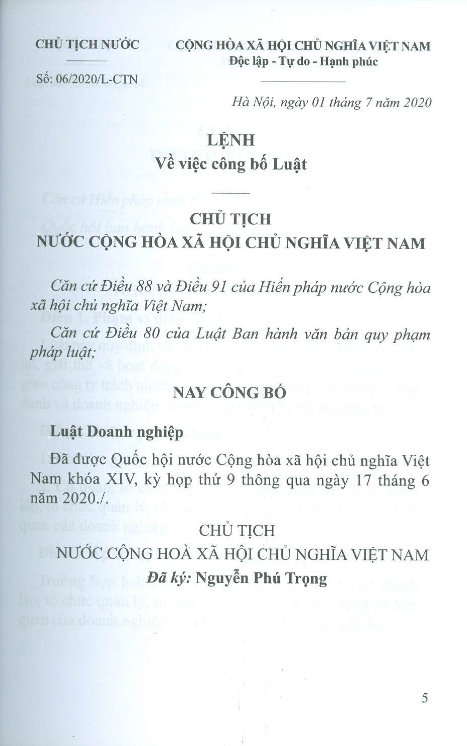 Luật Doanh Nghiệp (Song ngữ Việt - Anh)
