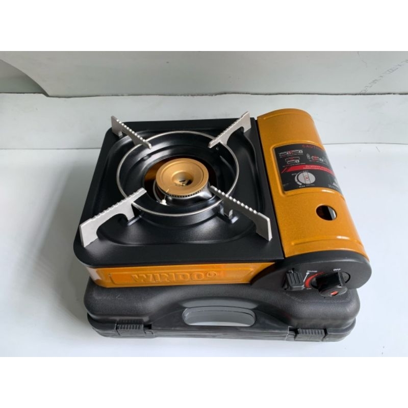 Bếp gas mini Windo 166F màu vàng -Hàng Chính Hãng