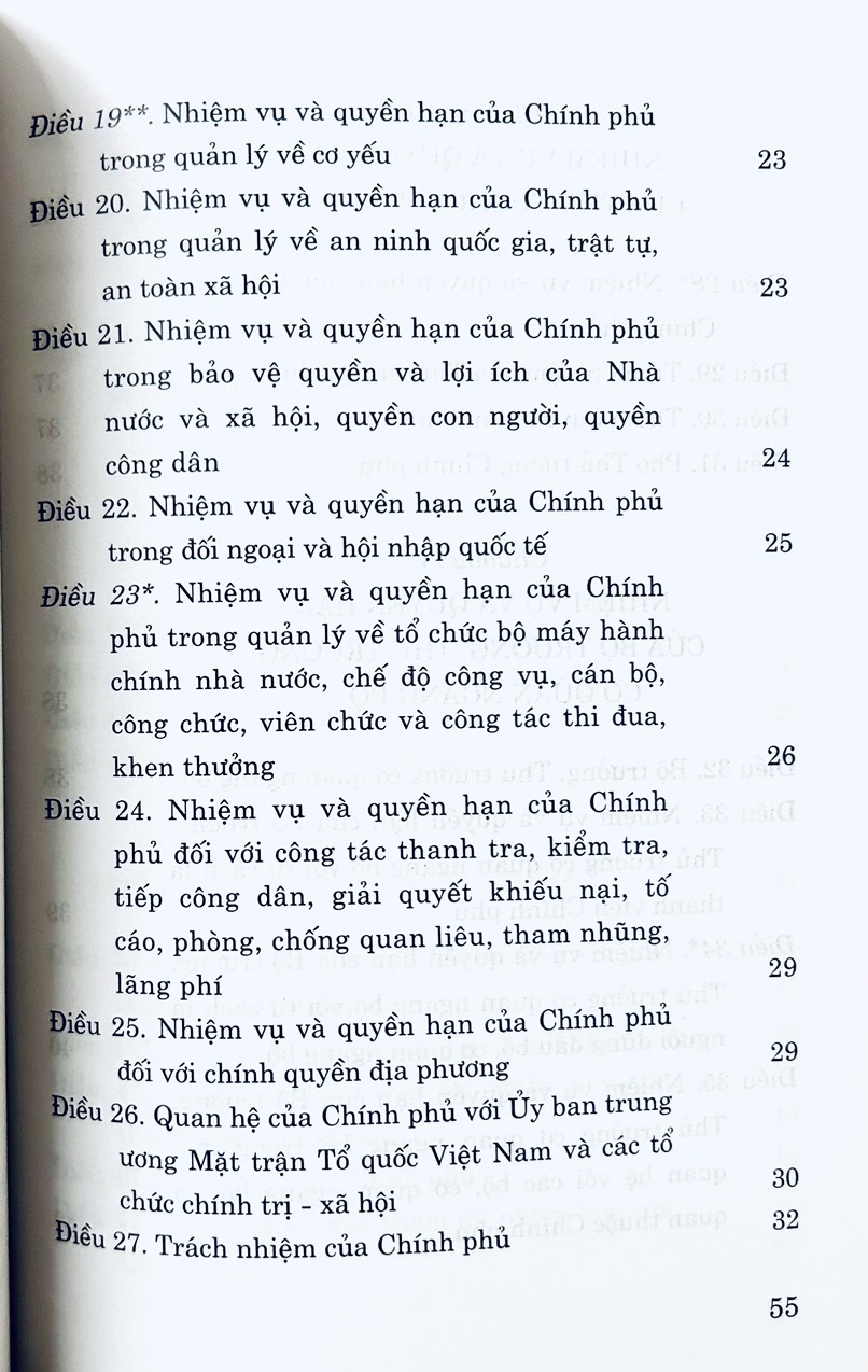 Luật Tổ Chức Chính Phủ năm 2015 (sửa đổi, bổ sung năm 2019,2023)