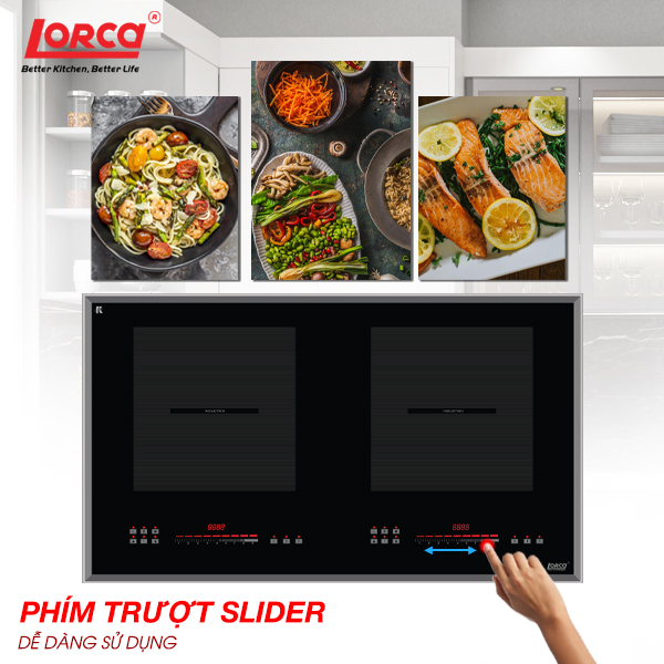 Bếp Từ Đôi LORCA TA 117 PRO Thông Minh, Tiết Kiệm Điện, Chức Năng Rã Đông - Hàng Chính Hãng