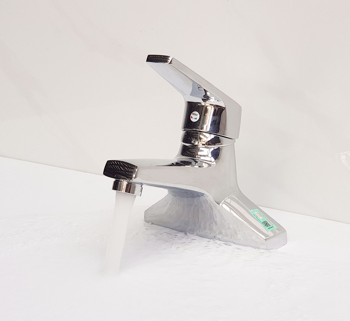 Vòi Lavabo 2 chân Đồng mạ Chrome Eurolife EL-IRIS03 ( Trắng bạc)