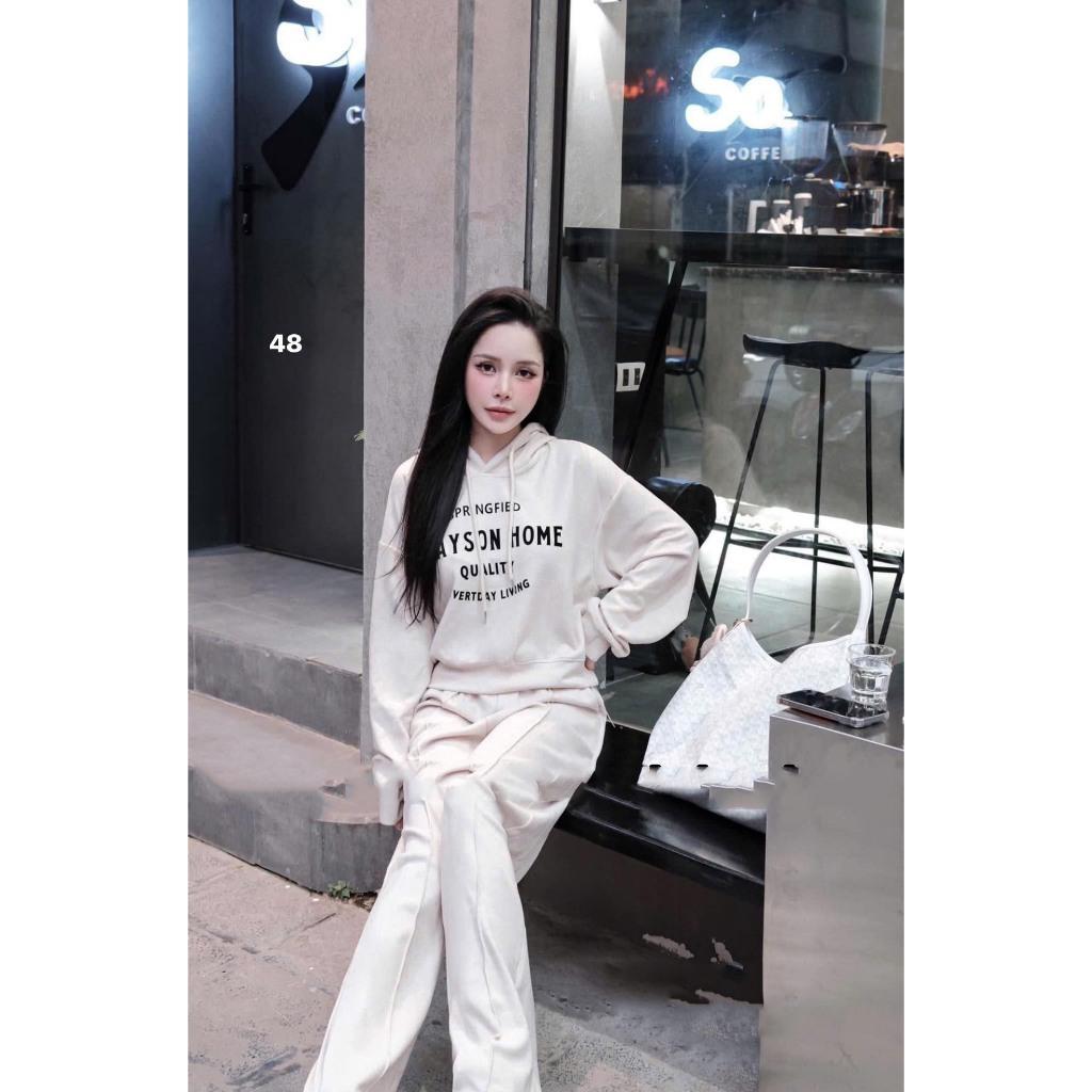 Rập Giấy bộ quần suông áo hoodie 244