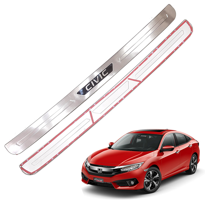 Bộ ốp chống trầy Cốp INOX dành cho xe Honda Civic 2016-2019 - Bên ngoài