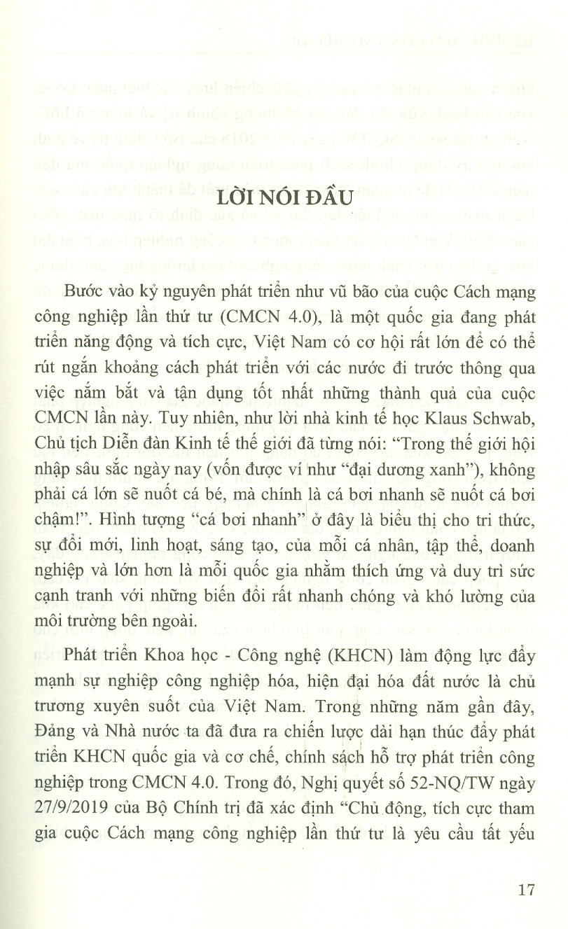 Hệ Sinh Thái Công Nghiệp 4.0 - Nghiên Cứu Trường Hợp Israel Và Gợi Mở Cho Việt Nam (Sách chuyên khảo)