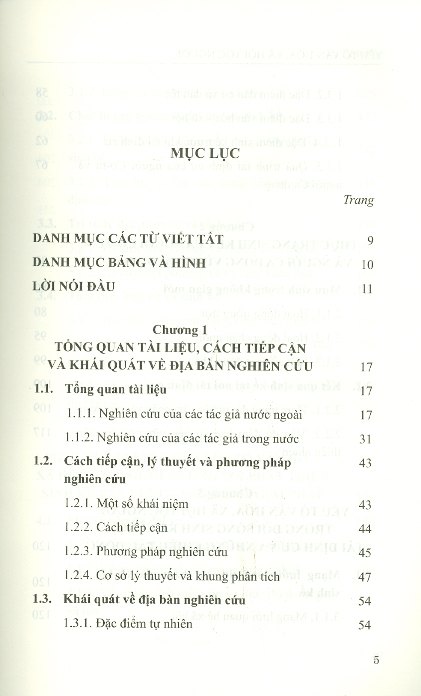 Yếu Tố Văn Hóa, Xã Hội Tộc Người Trong Đời Sống Sinh Kế Của Người Dân Vùng Tái Định Cư Thủy Điện (Sách chuyên khảo)