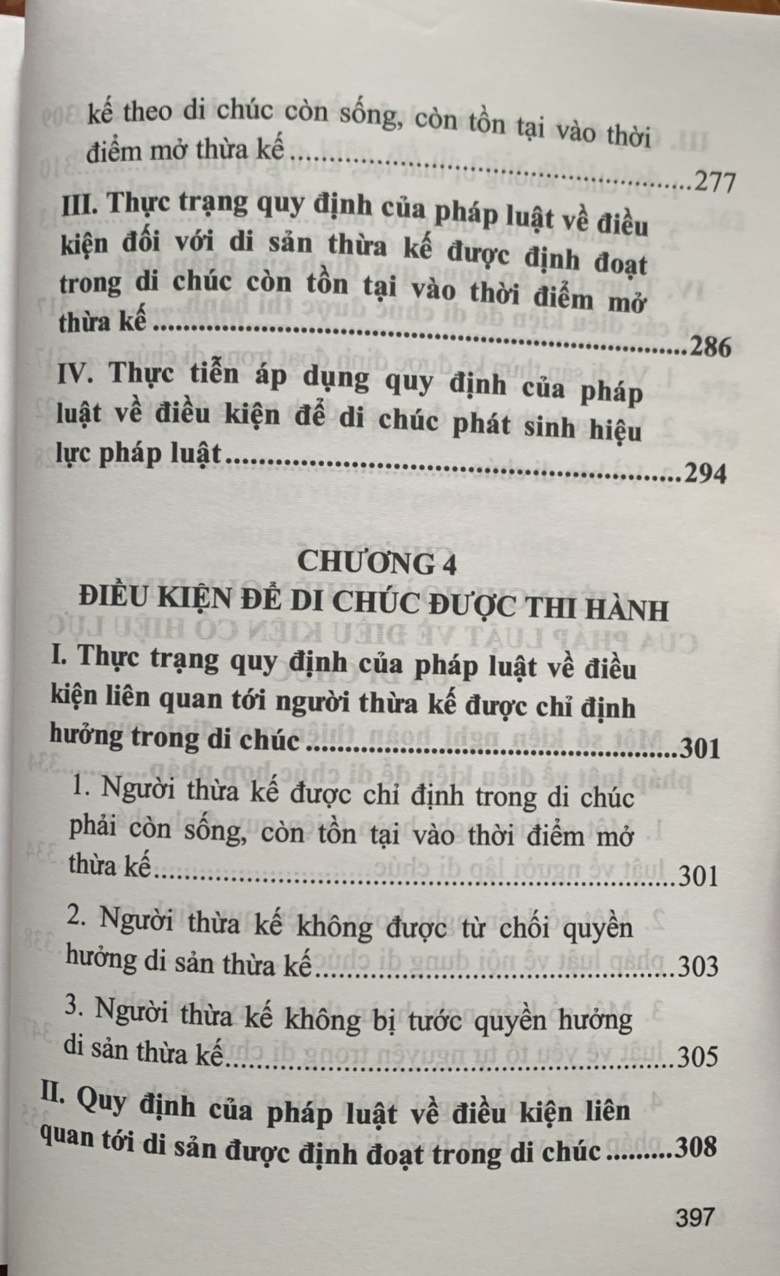 Di chúc và điều kiện có hiệu lực của di chúc