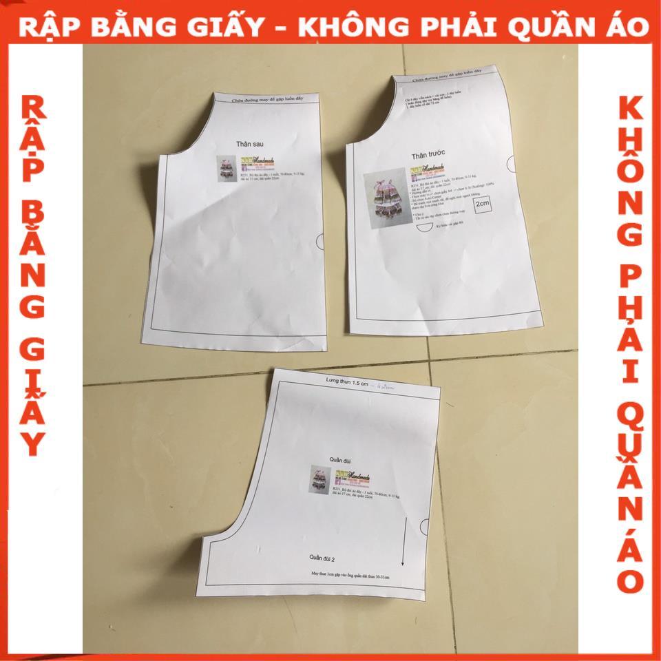 Rập giấy A0 đầm kiểu tay 3 tầng mã R336 (BẢN VẼ)