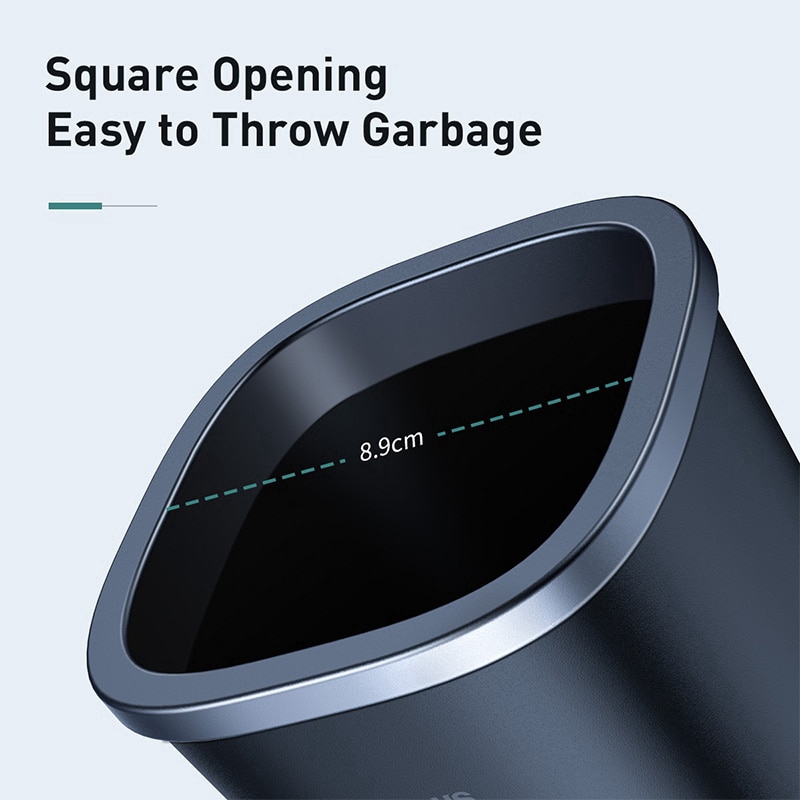 Bình đựng rác mini Baseus Dust-free Vehicle Mounted Trash Can đùng trên ô tô hoặc bàn làm việc - Hàng chính hãng - Đen