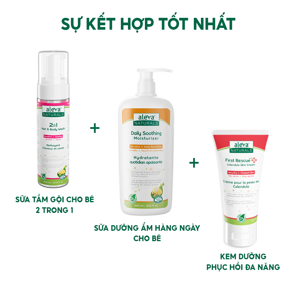 Kem chống hăm, dưỡng ẩm, làm mịn và ngăn ngừa kích ứng da cho bé Aleva Naturals (tuýp 100ml)