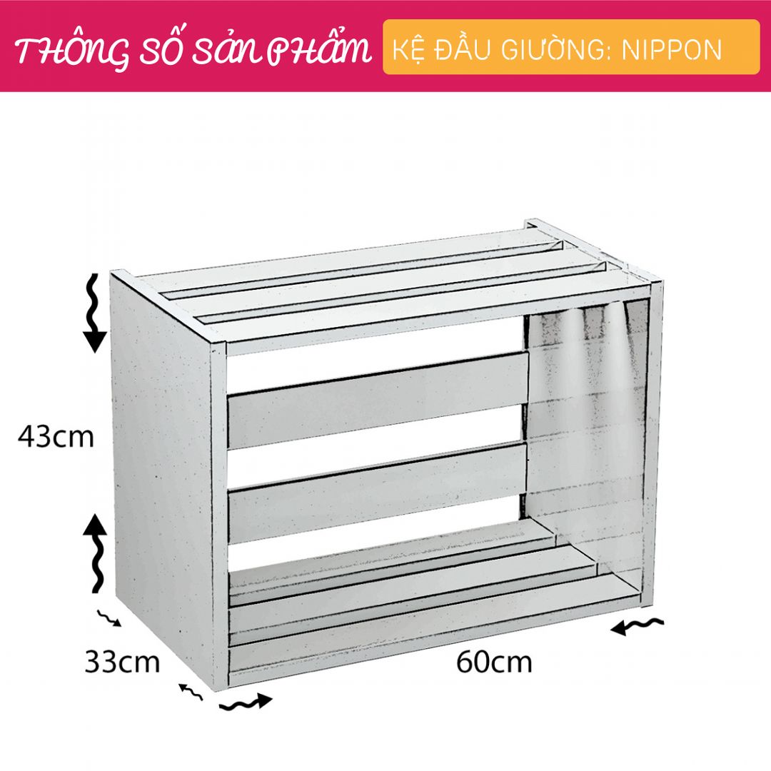 Tủ Đầu Giường Nhỏ Thiết Kế Hiện Đại SMLIFE Nippon